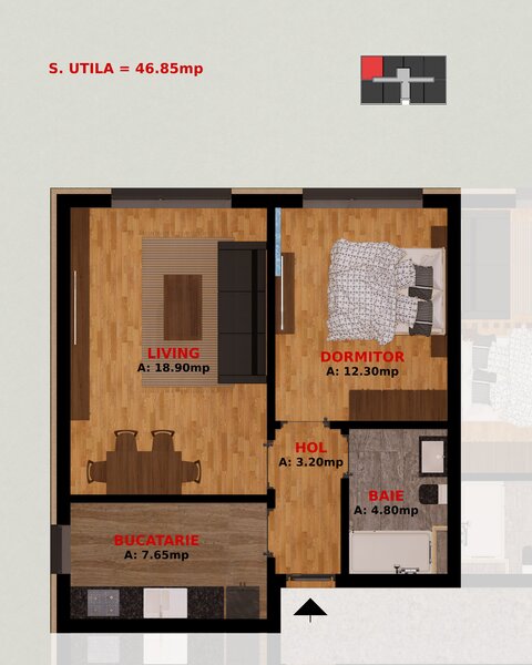 Fundeni, Pantelimon, Bucuresti. Apartament doua camere si Garoniere