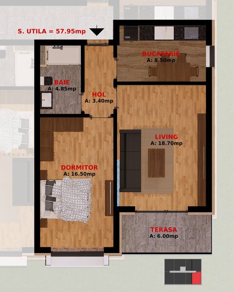 Fundeni, Pantelimon, Bucuresti. Apartament doua camere si Garoniere