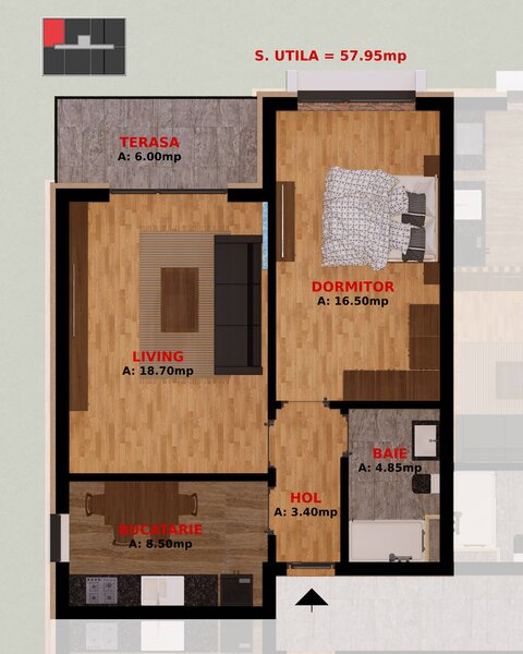 Fundeni, Pantelimon, Bucuresti. Apartament doua camere si Garoniere