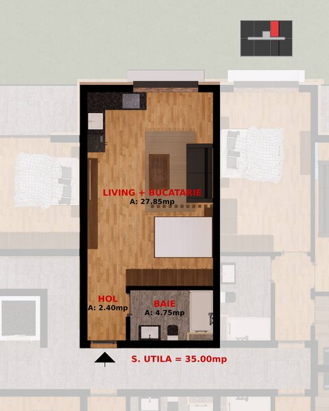 Fundeni, Pantelimon, Bucuresti. Apartament doua camere si Garoniere