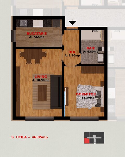 Fundeni, Pantelimon, Bucuresti. Apartament doua camere si Garoniere